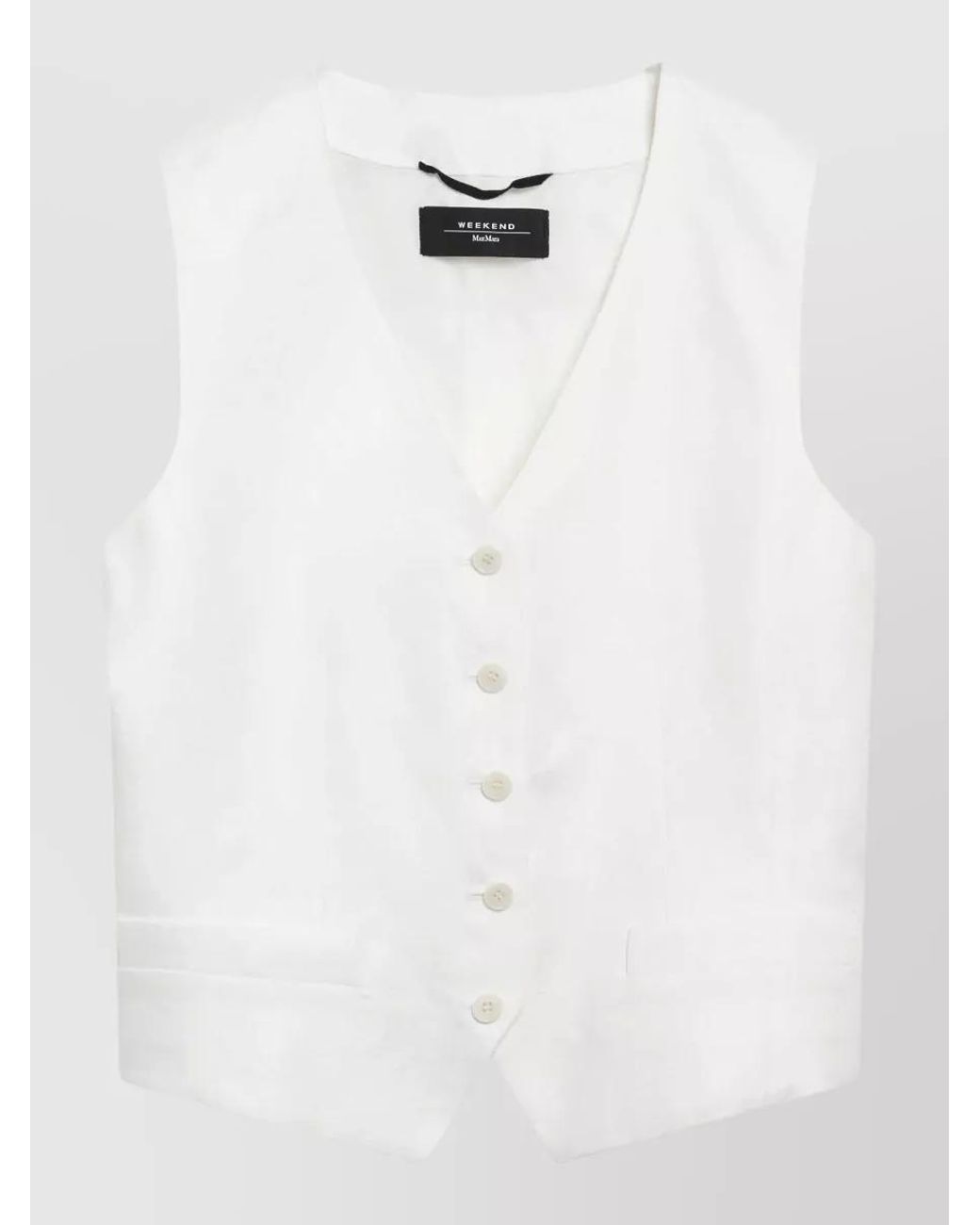 Weekend by Maxmara White Linen Waistcoat