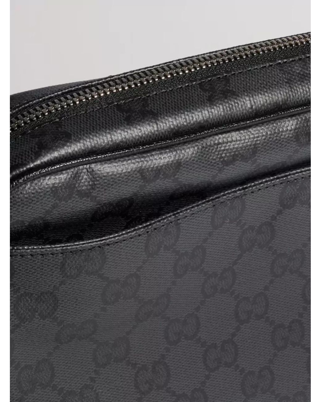 Gucci Black Leather Crossbody Clutch Bag for men
