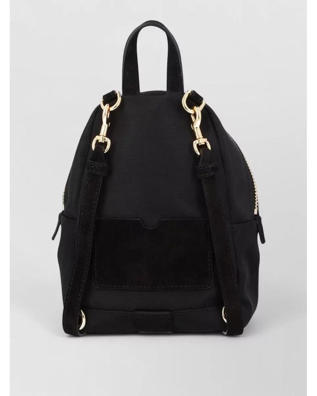Moschino Black Polyester Leather Backpack