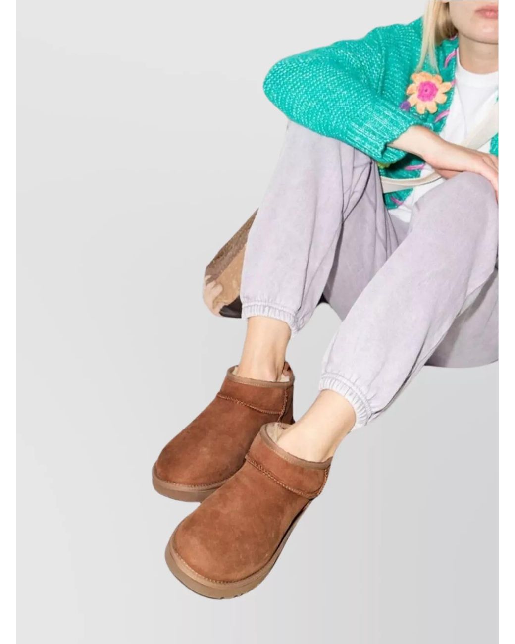 Ugg Brown Suede Leather Ankle Boots
