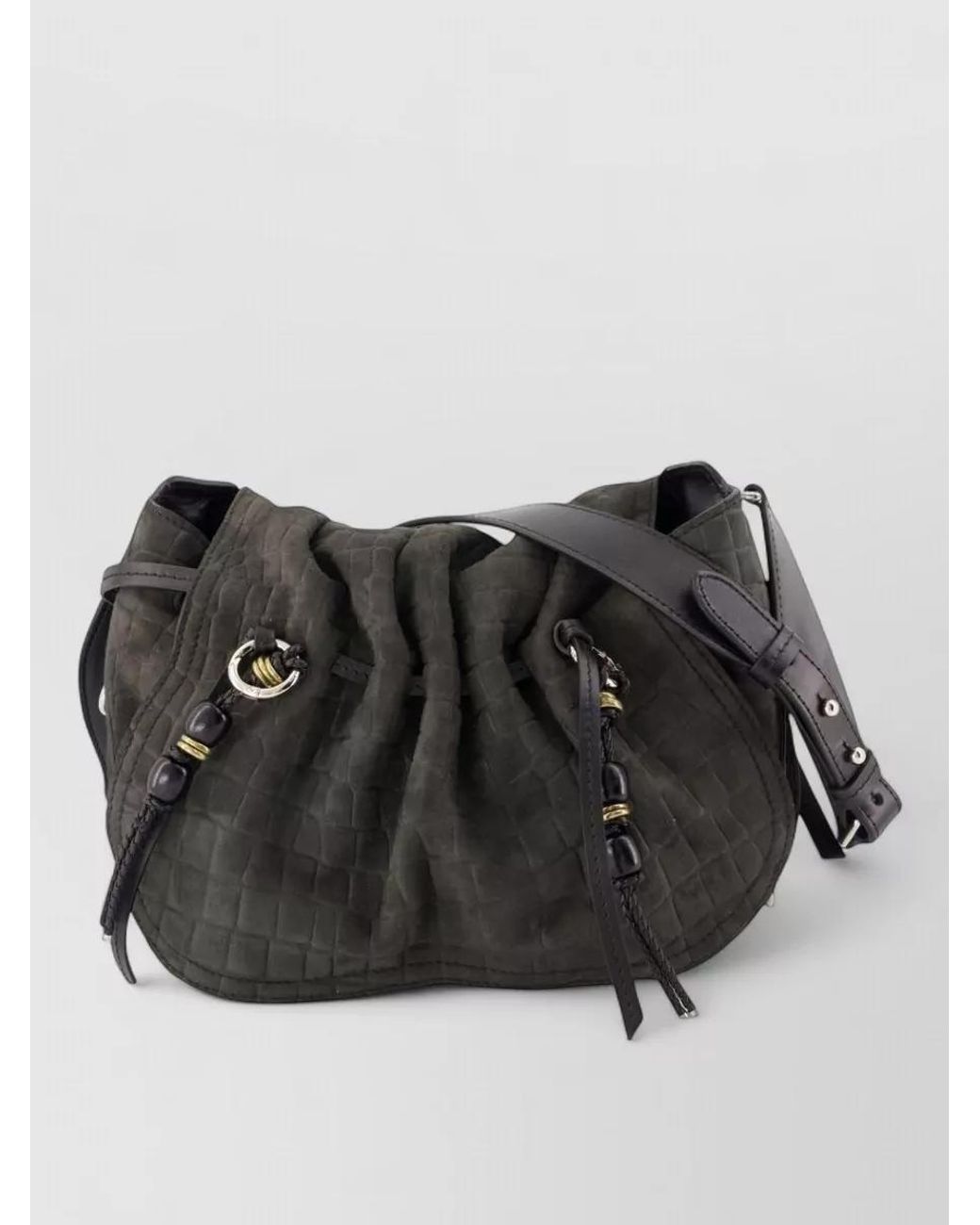 Isabel Marant Black Bolton Leather Shoulder Bag