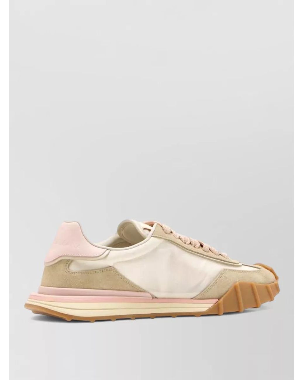Dolce & Gabbana Natural Nylon And Leather Low-Top Sneakers