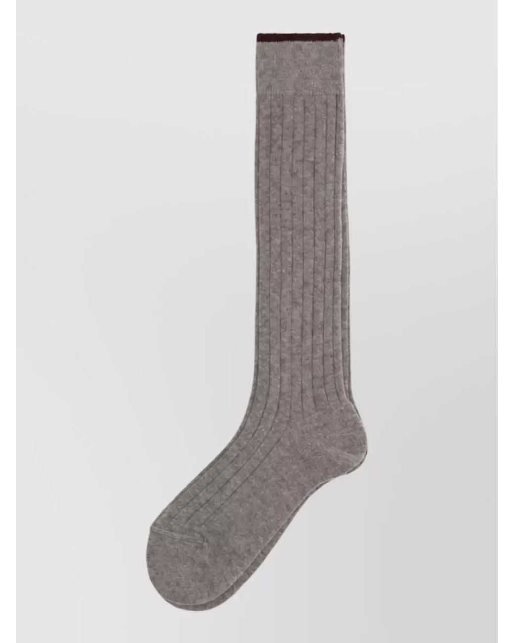 Brunello Cucinelli Gray Cashmere Socks for men