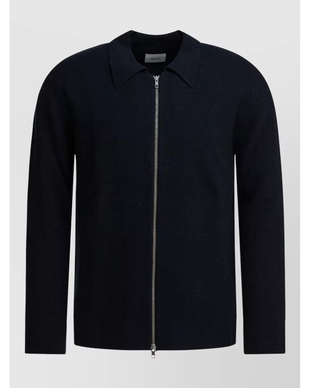 NN07 Blue Wool Zip Jacket for men