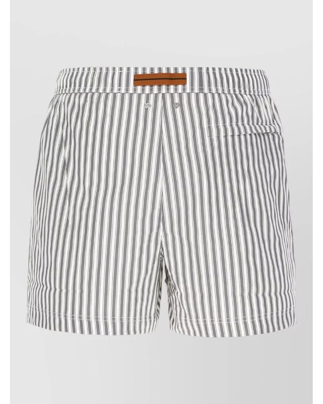Zegna White Printed Swim Shorts for men