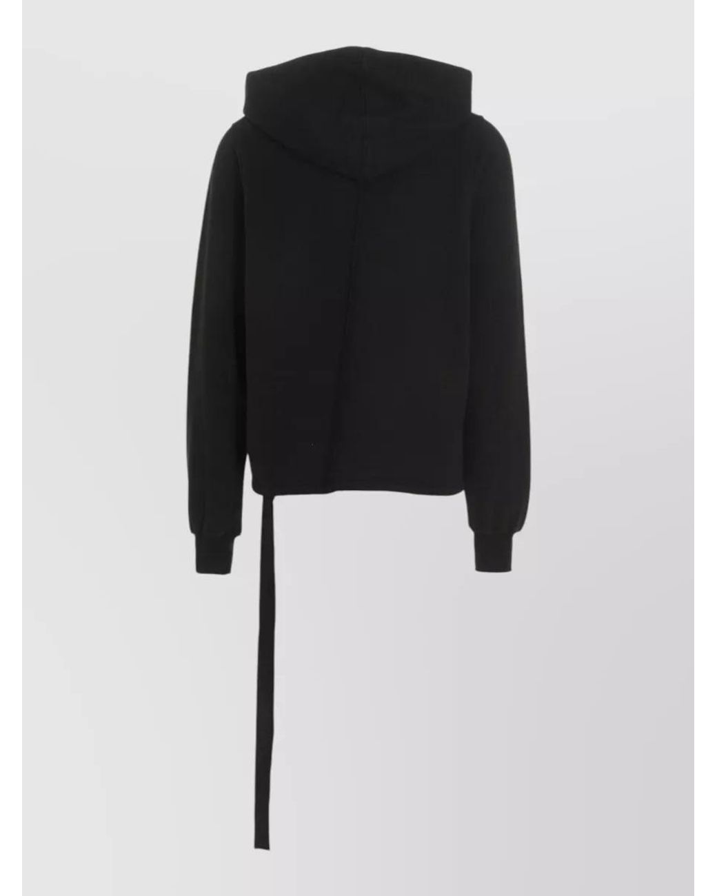 Rick Owens Black Cotton Oversized Hooded Jacket for men