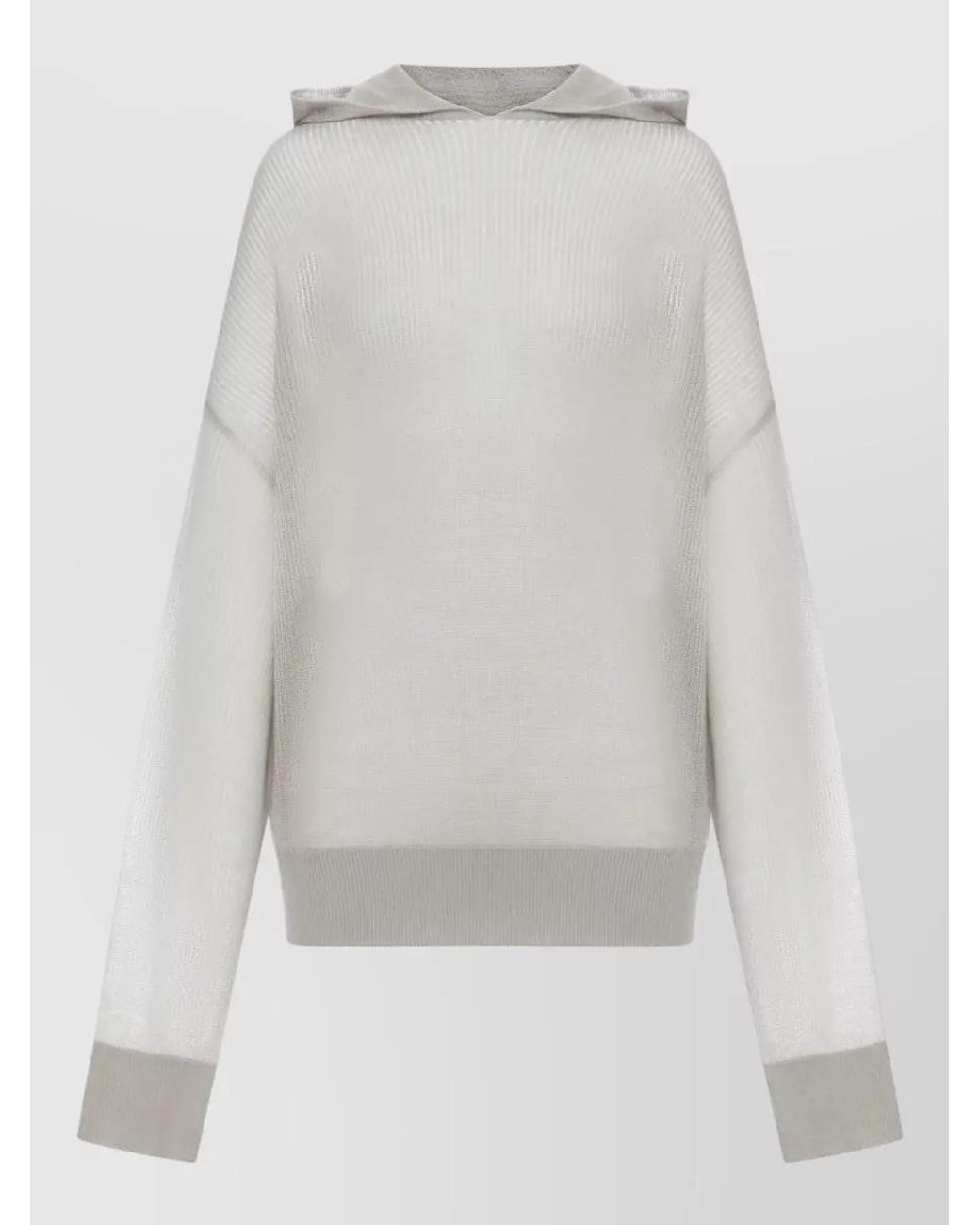 Rick Owens Gray Cashmere Hoodie