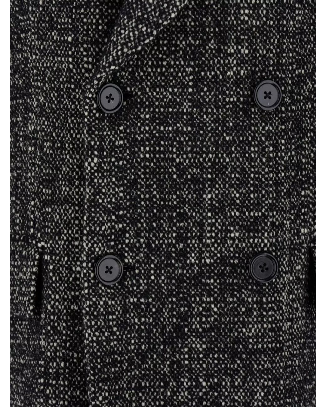 Dolce & Gabbana Black Long Coat for men
