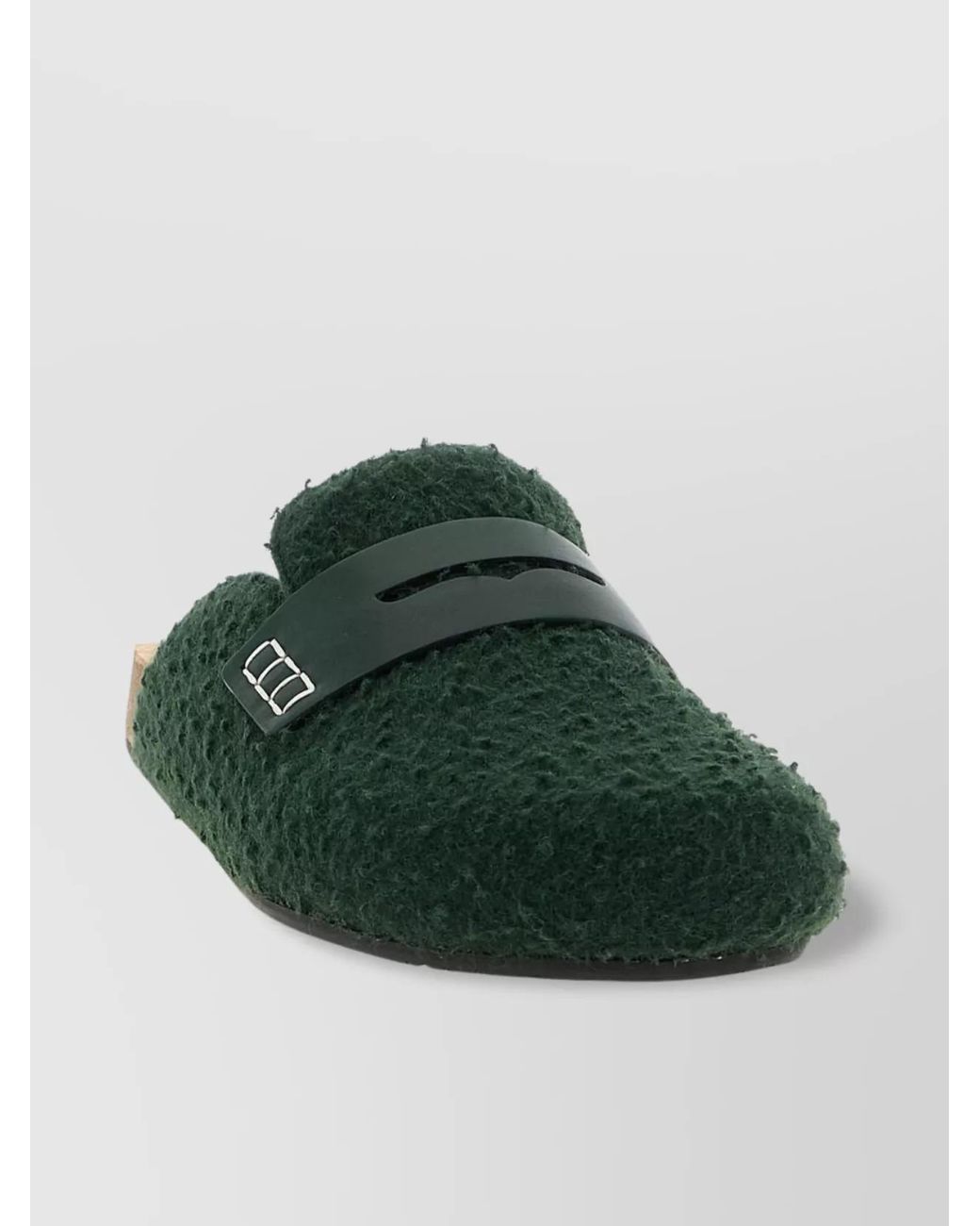 J.W. Anderson Green Wool Felt Mules