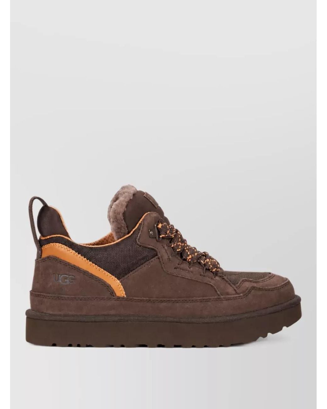 Ugg Brown Suede Leather Low-Top Sneakers for men