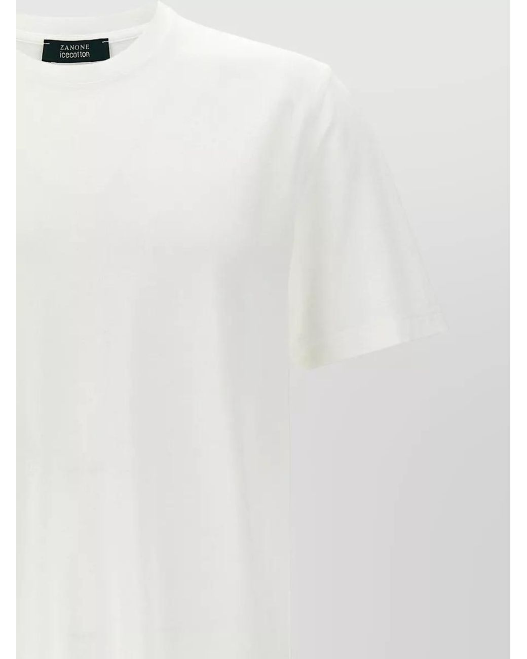 Zanone White Cotton Crewneck Short-Sleeve T-Shirt for men