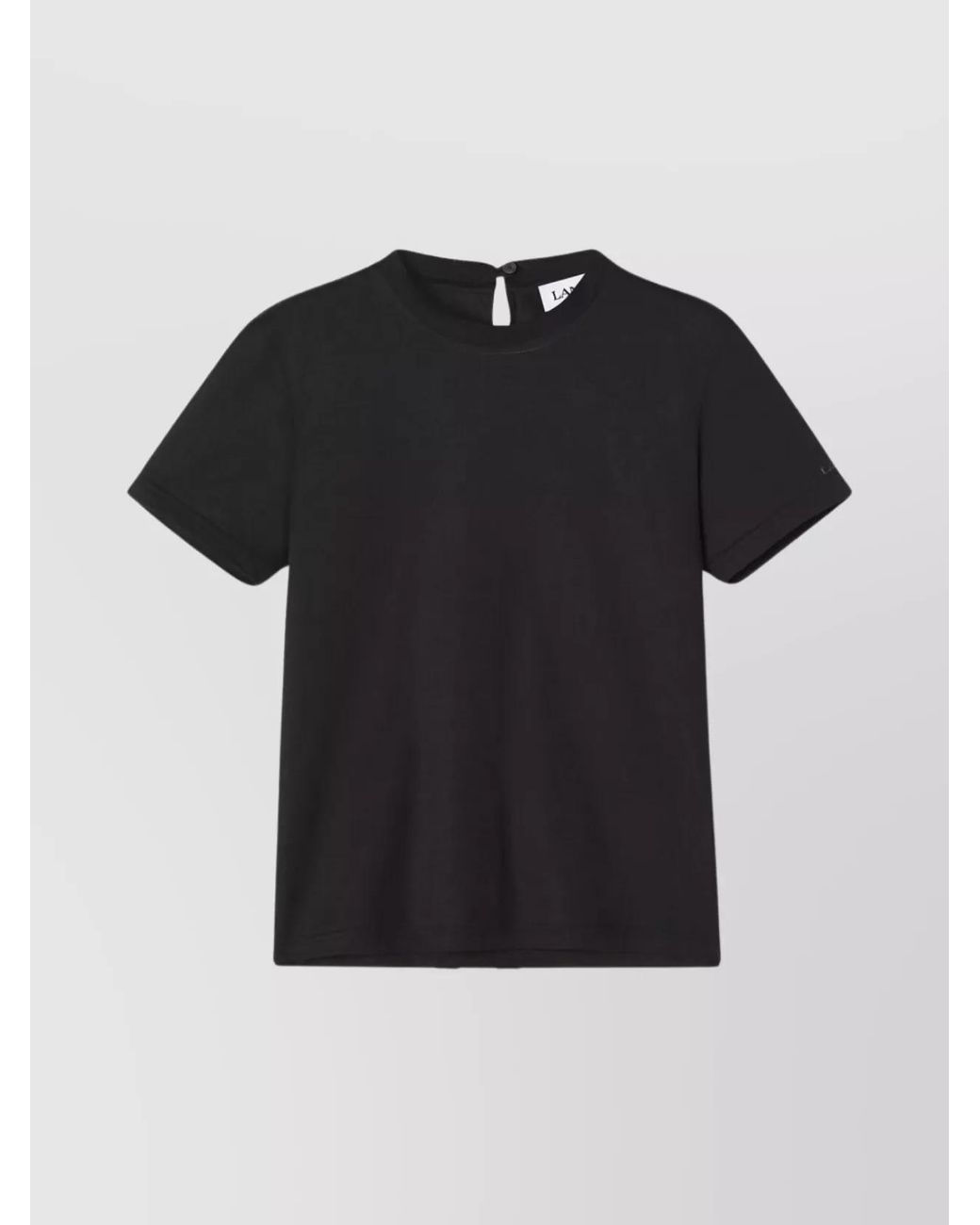 Lanvin Black Knot Detail Short Sleeve Cotton T-Shirt