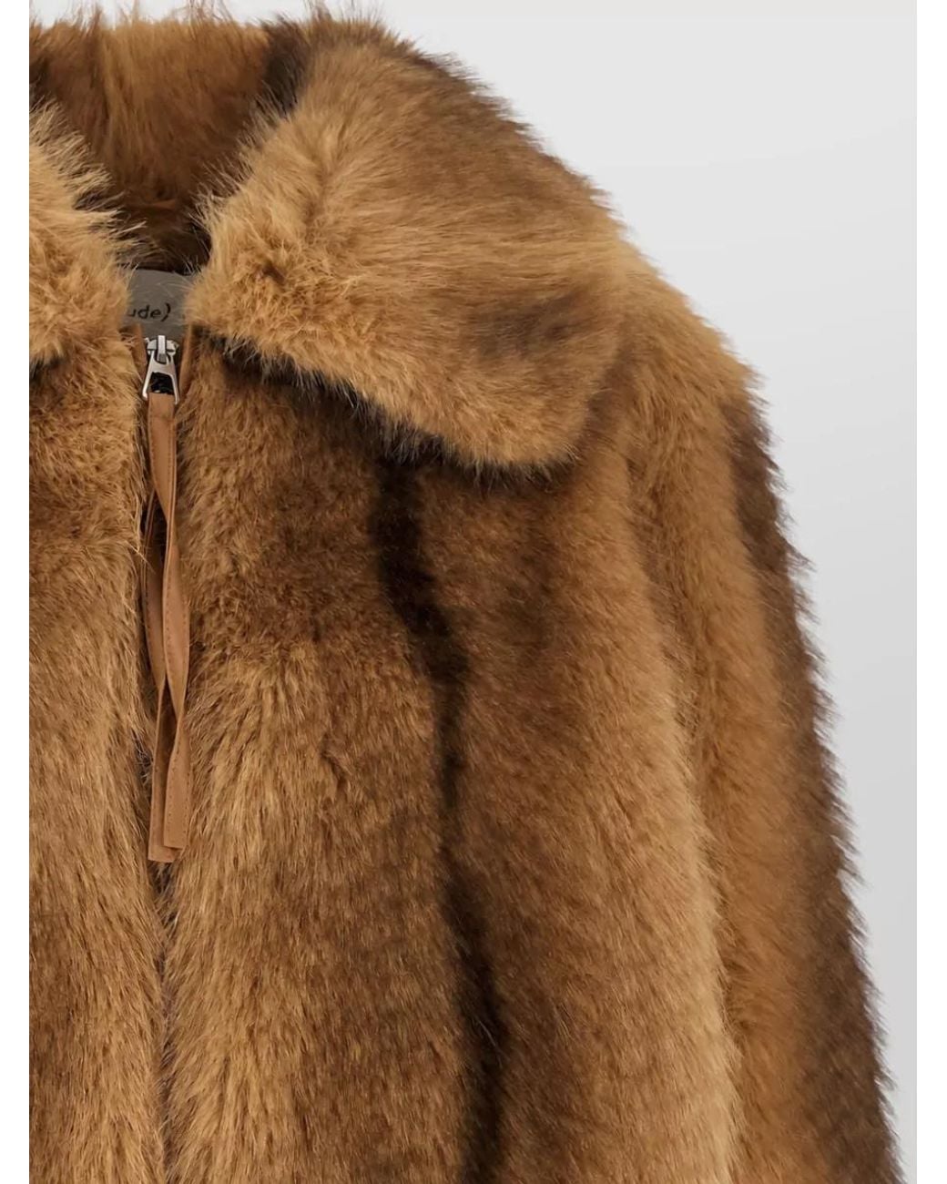 Nude Brown Faux Fur Bomber Jacket