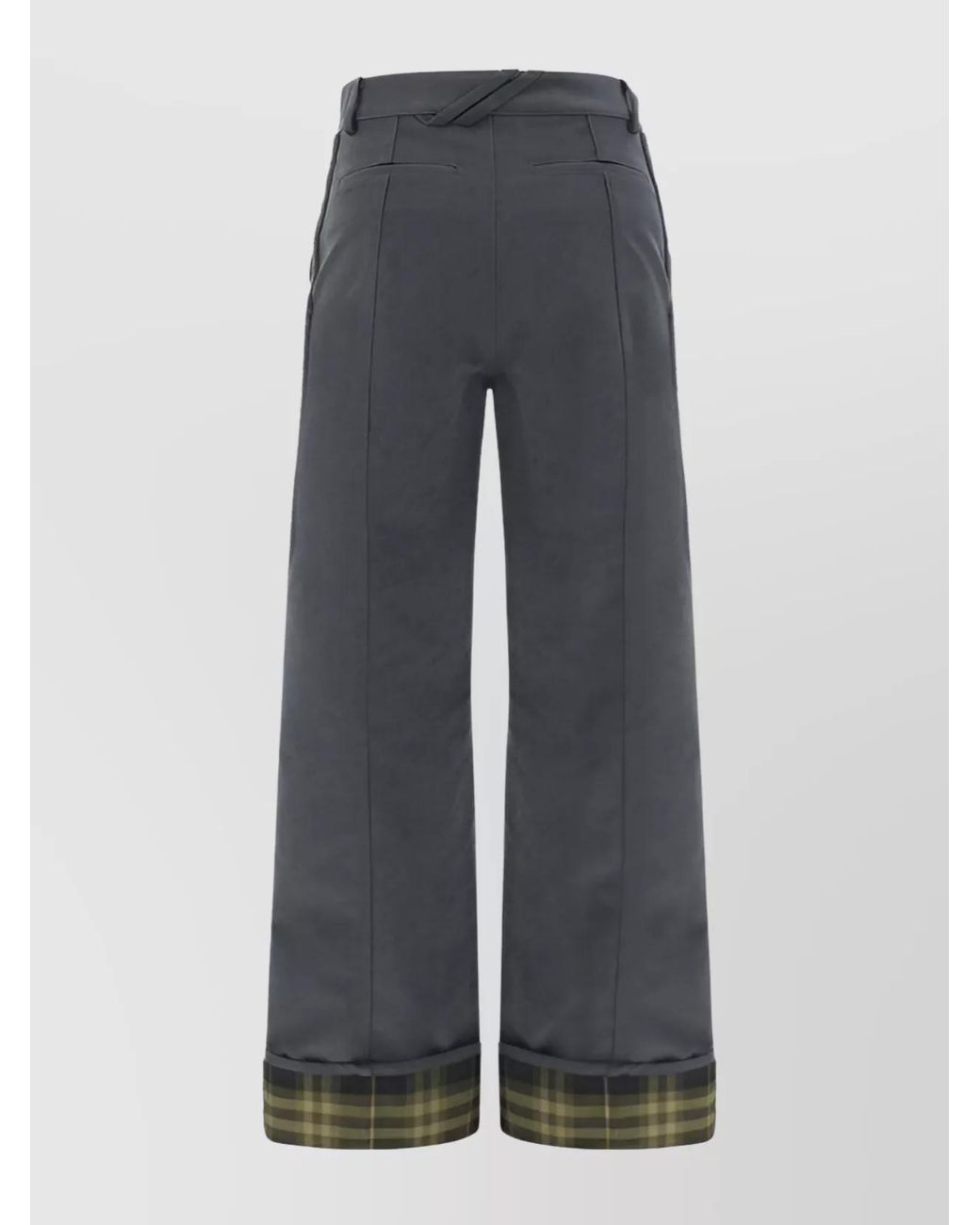 Burberry Gray Regular-Fit Straight-Leg Trousers