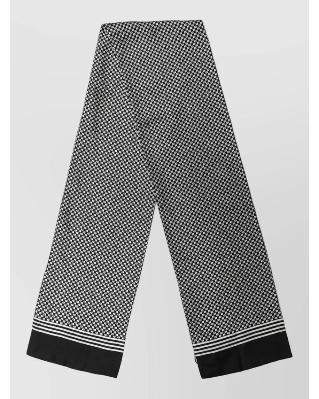 Dolce & Gabbana Gray Silk Geometric Scarf for men