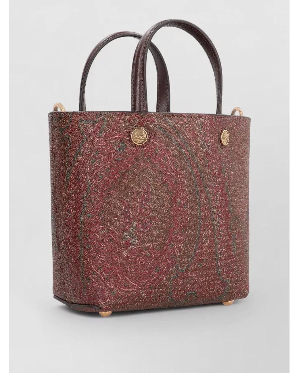 Etro White Essential Mini Jacquard Bucket Bag