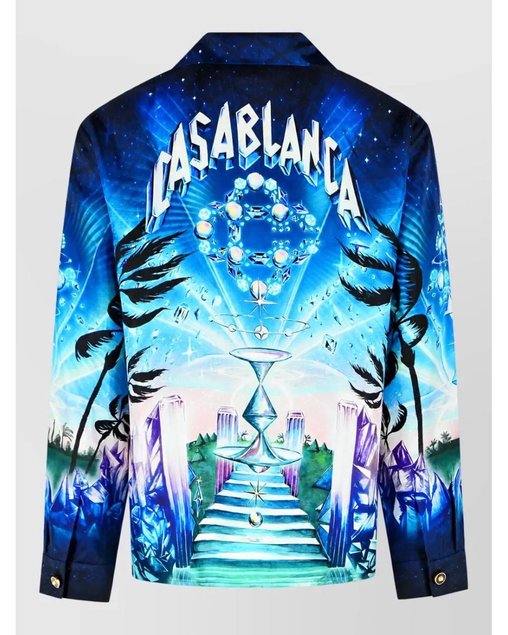 Casablanca Blue Silk Shirt for men