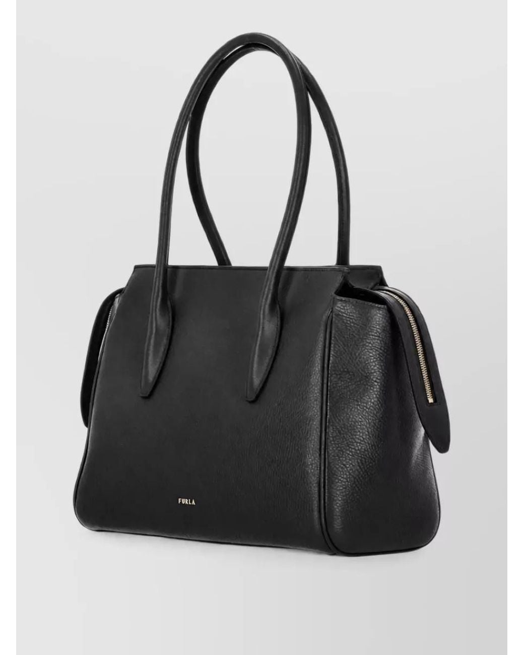 Furla Black 1927 Leather Shoulder Bag