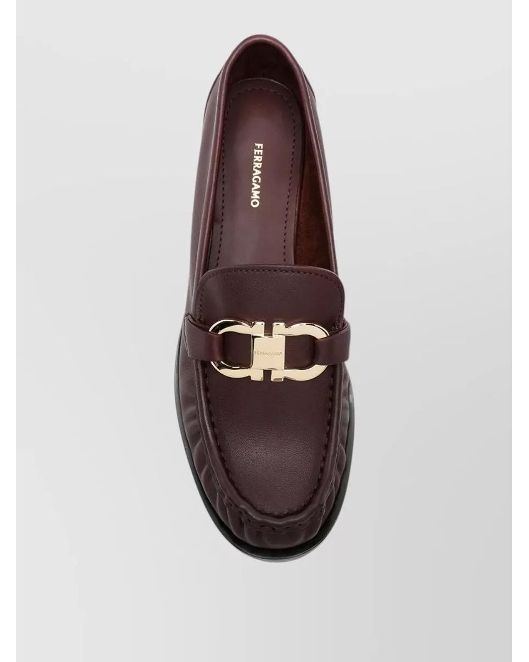 Ferragamo Brown Calf Leather Loafers