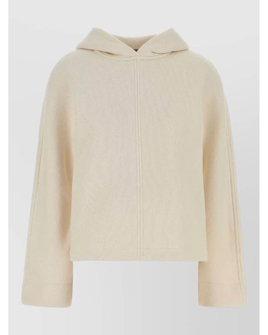 Max Mara White Cotton Blend Hooded Sweatshirt