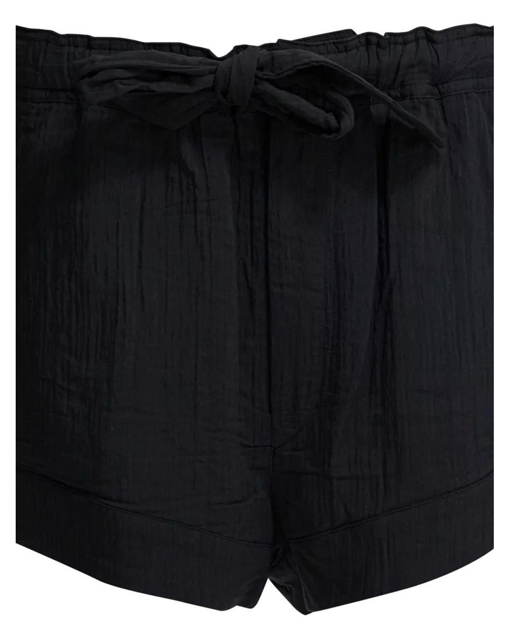 Isabel Marant Black Lace-Up Short Shorts