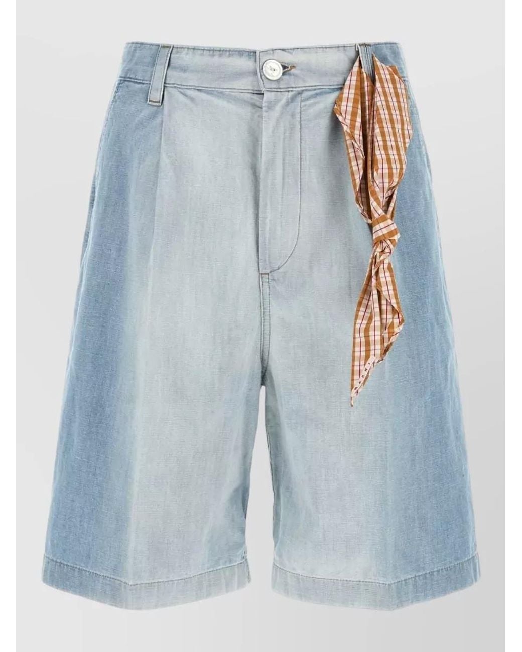Marni Blue Denim Bermuda Shorts for men