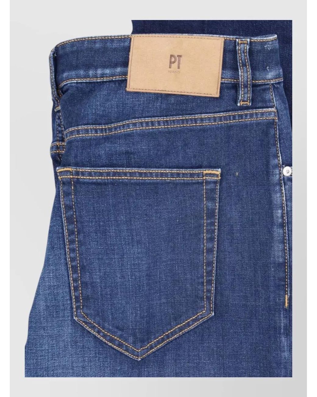 PT Torino Blue Straight-Leg Denim Jeans for men