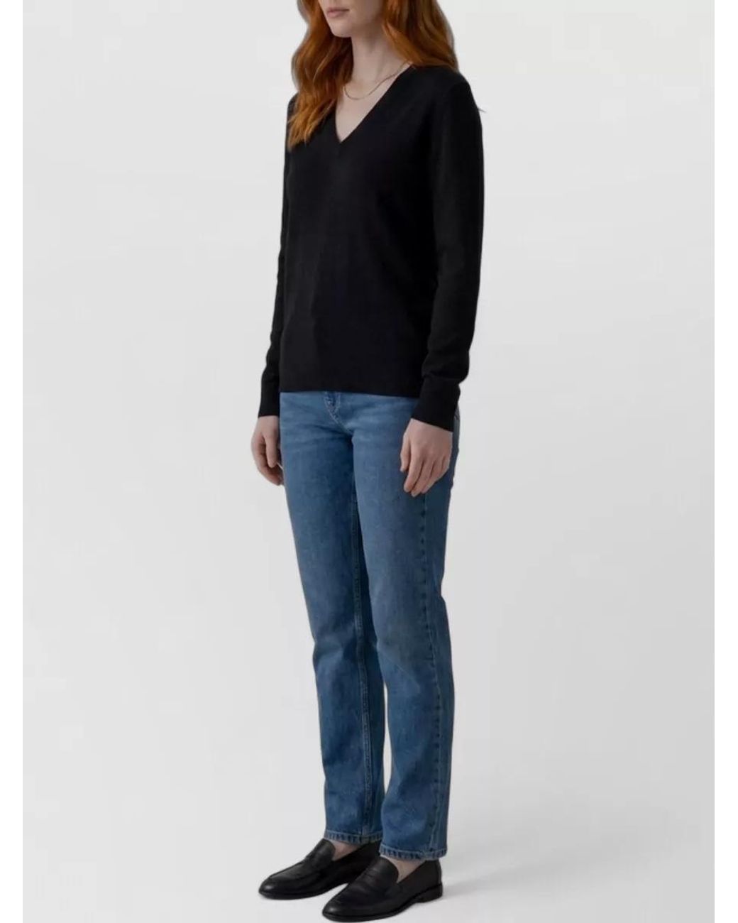 The Row Black Phora Sweater