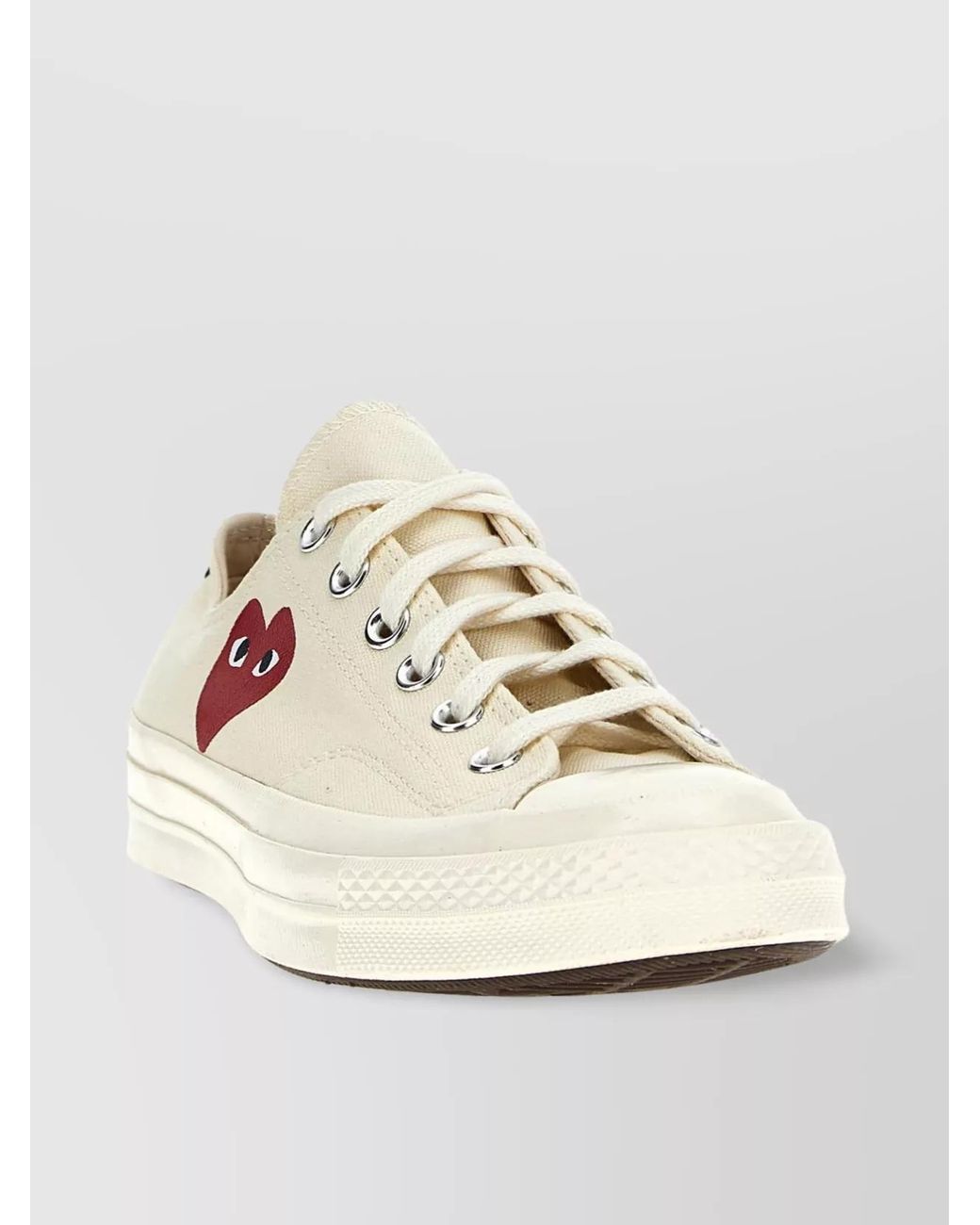 COMME DES GARÇONS PLAY Metallic Canvas Low-Top Sneakers