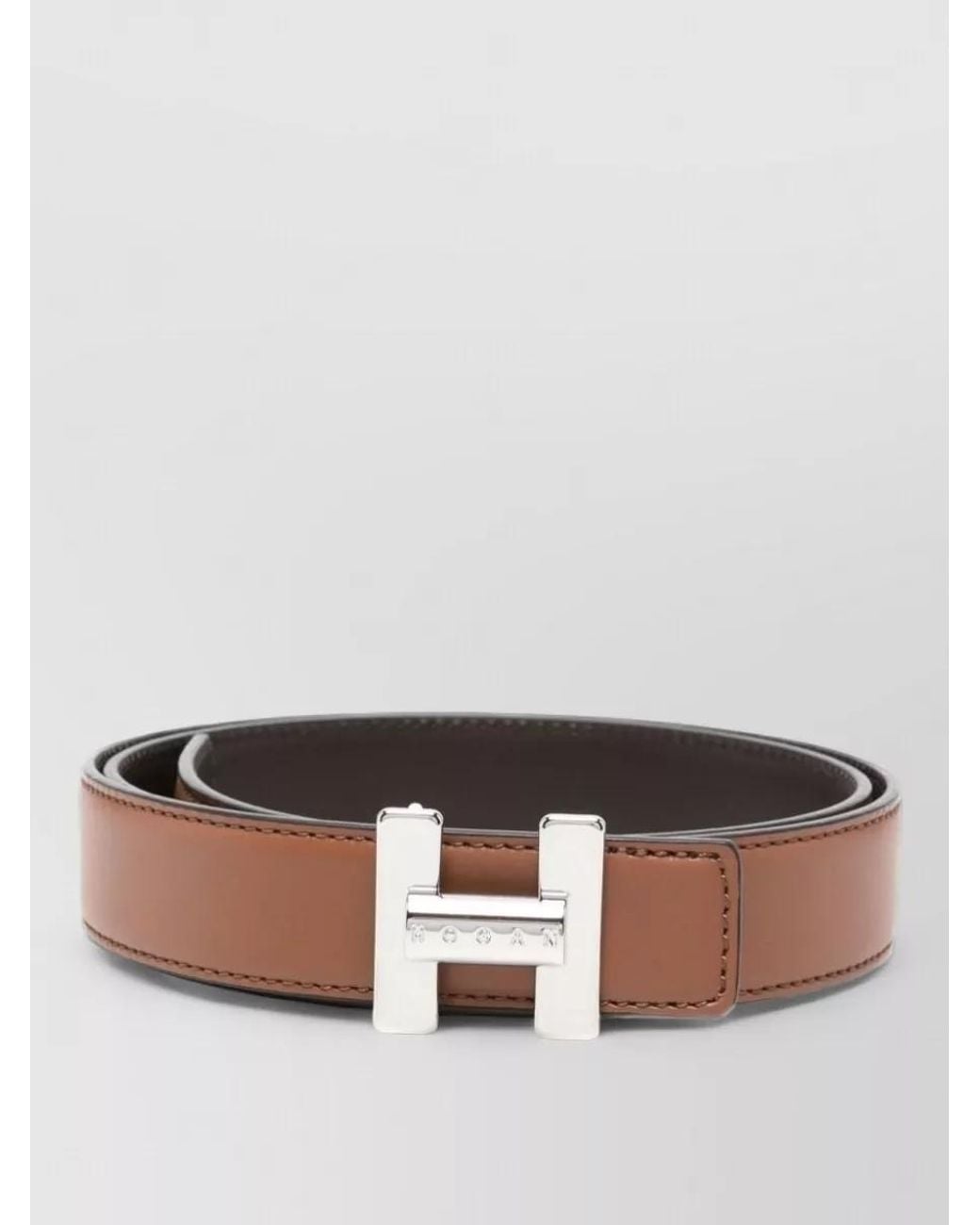 Hogan Brown Leather Belt