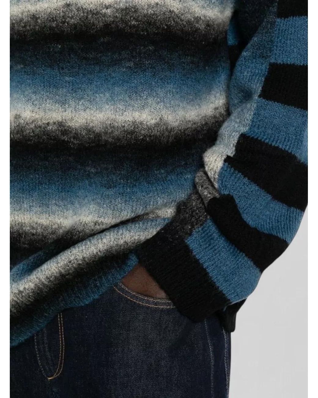 Paul Smith Blue Merino Wool Crewneck Jumper for men