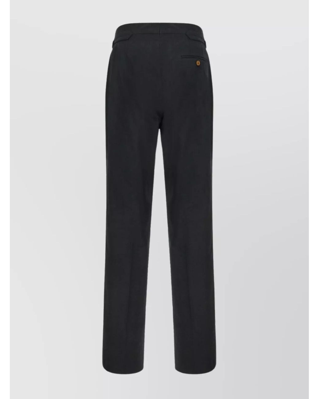 Vivienne Westwood Blue Cotton Pleated Straight-Leg Trousers for men