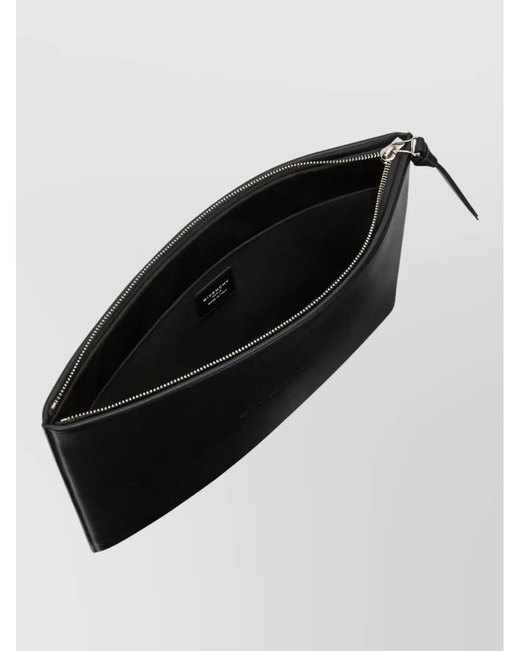 Givenchy Black Leather Antigona Stamped Large Clutch Bag for men