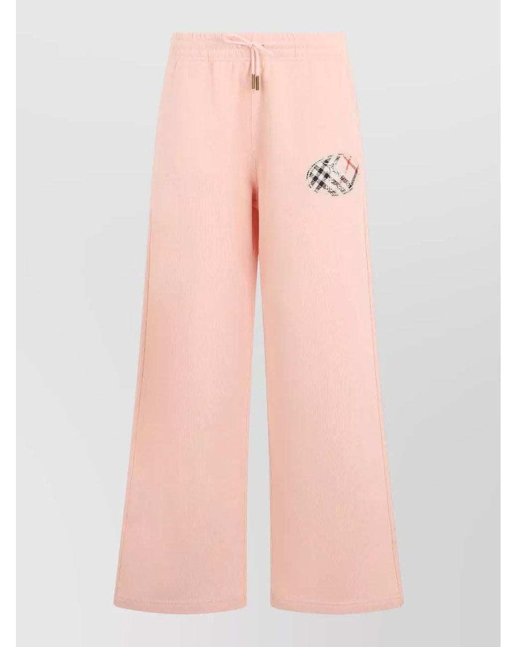 Burberry Pink Cotton Wide-Leg Sweatpants