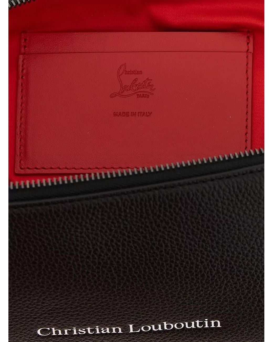 Christian Louboutin Black Leather Clutch Bag for men