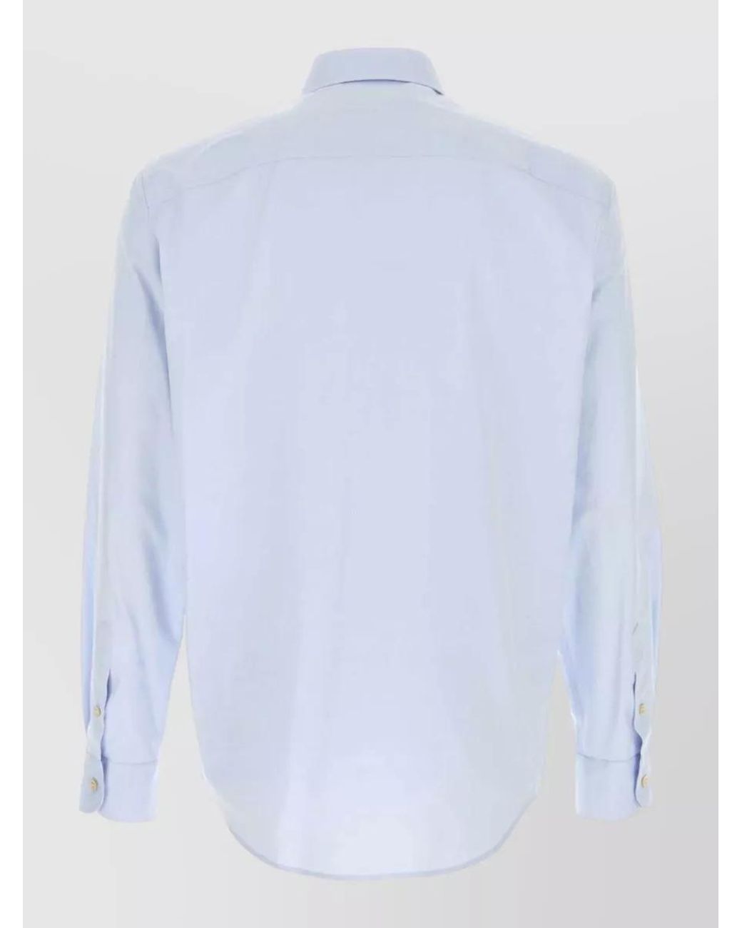 Valentino Garavani Blue Cotton Poplin Shirt for men