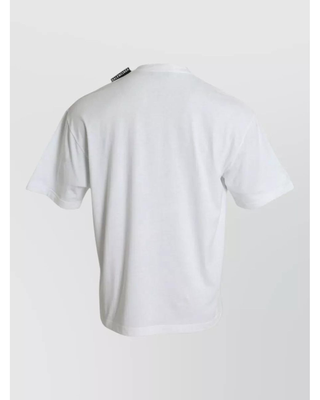 Balenciaga White Cotton Oversized Logo-Print T-Shirt for men