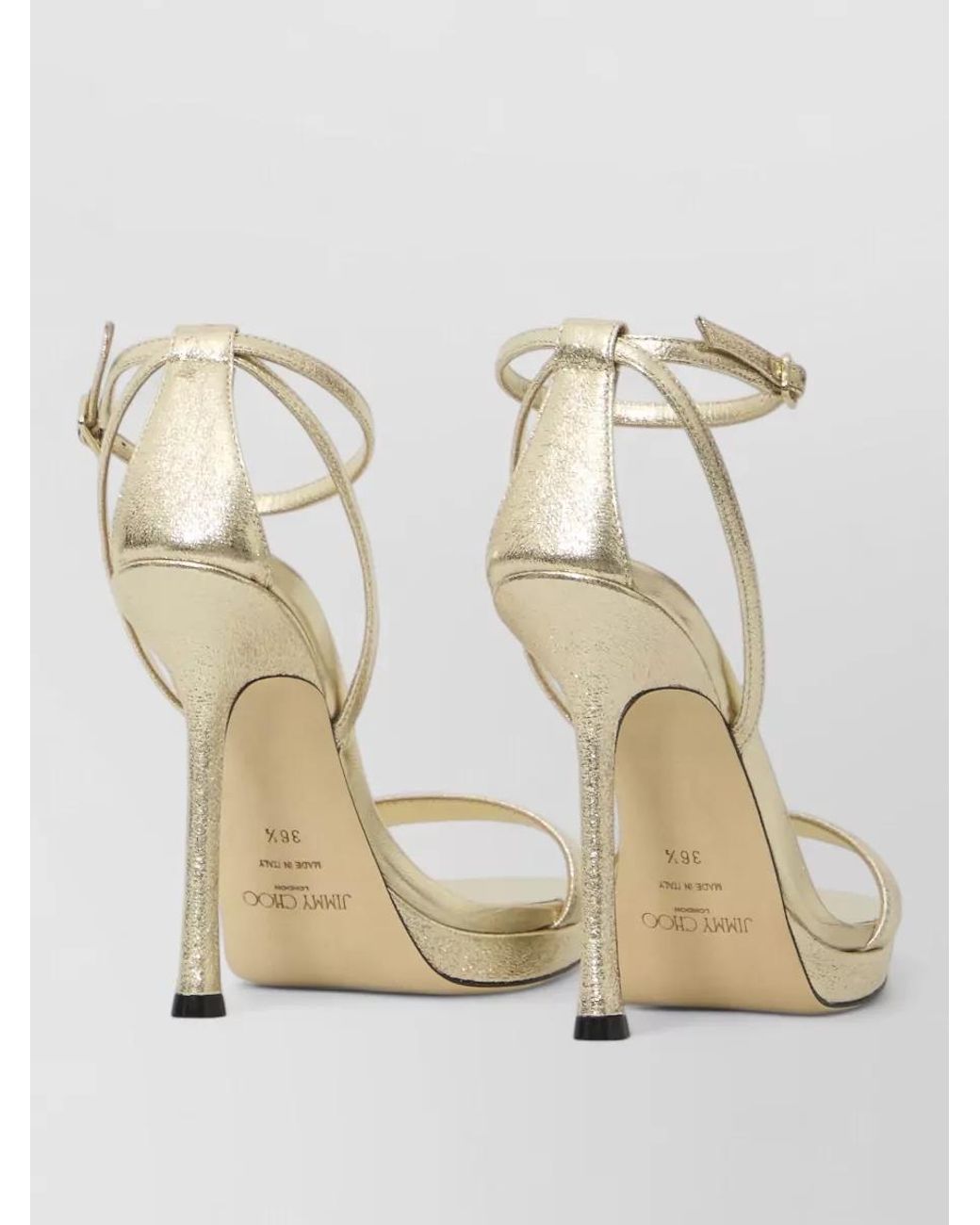 Jimmy Choo Natural Fabric Platform Sandals