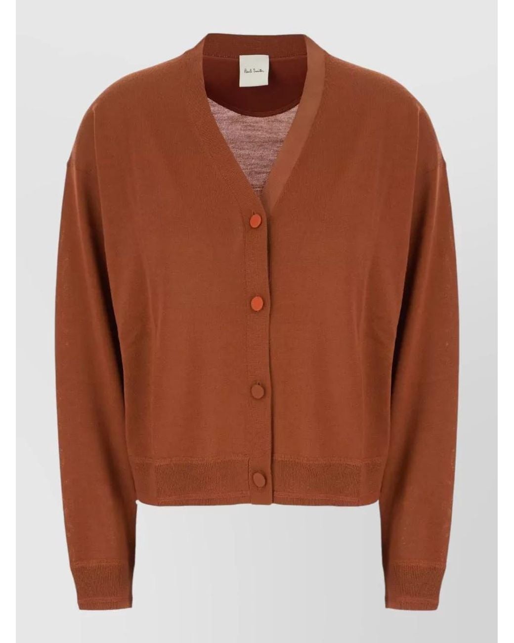 Paul Smith Brown Wool Cardigan