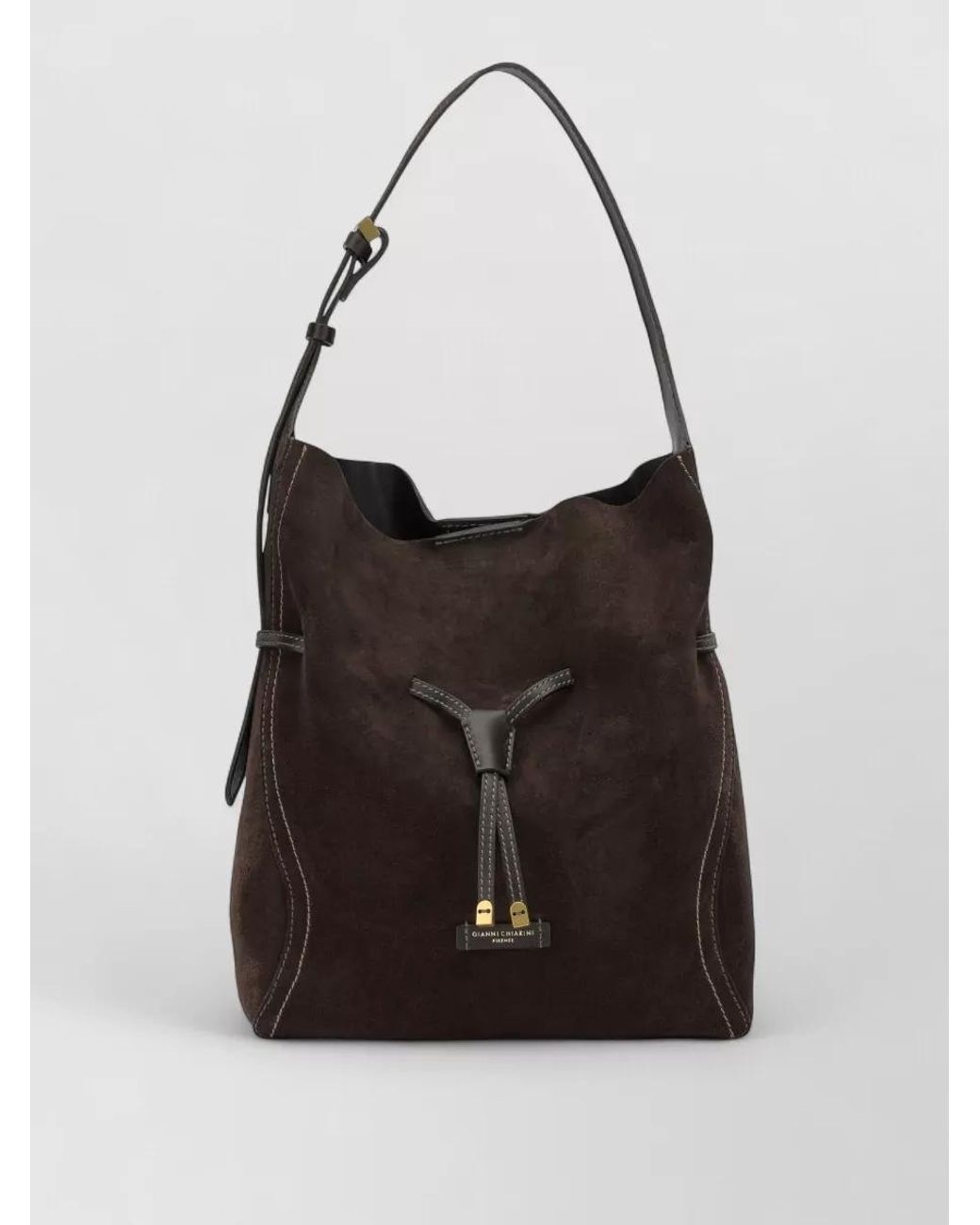 Gianni Chiarini Black Leather Bucket Bag