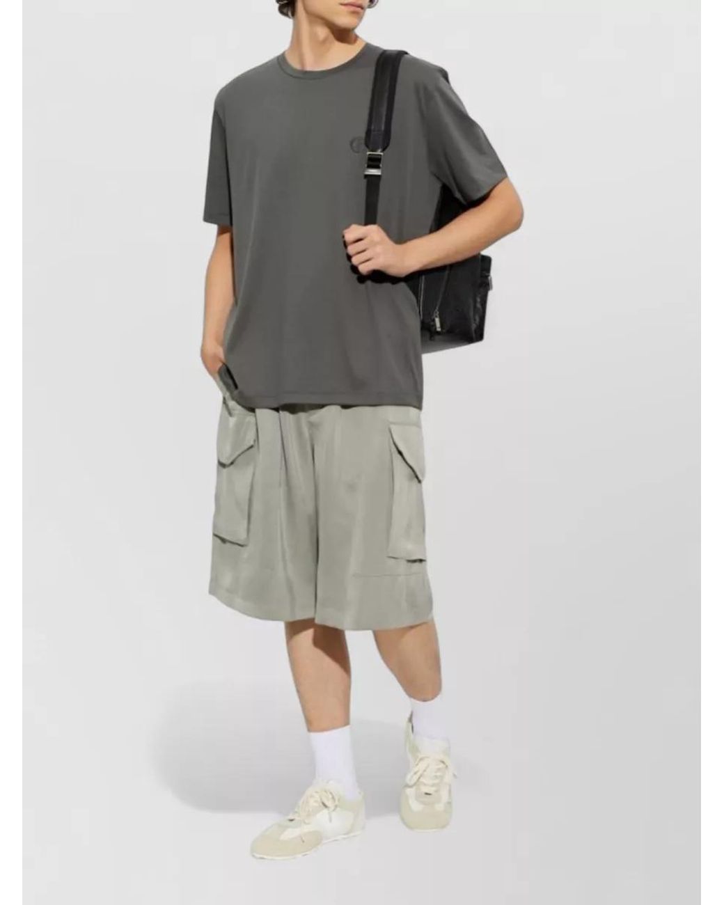 Giorgio Armani Gray Cotton Short-Sleeve T-Shirt for men