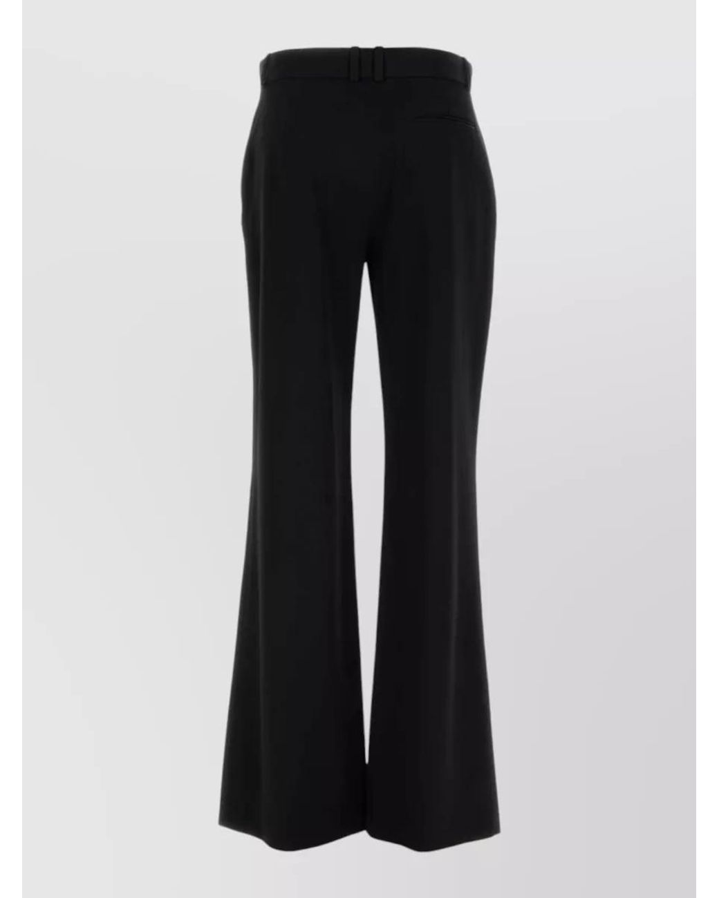 The Row Black Wool Tailored Trousers