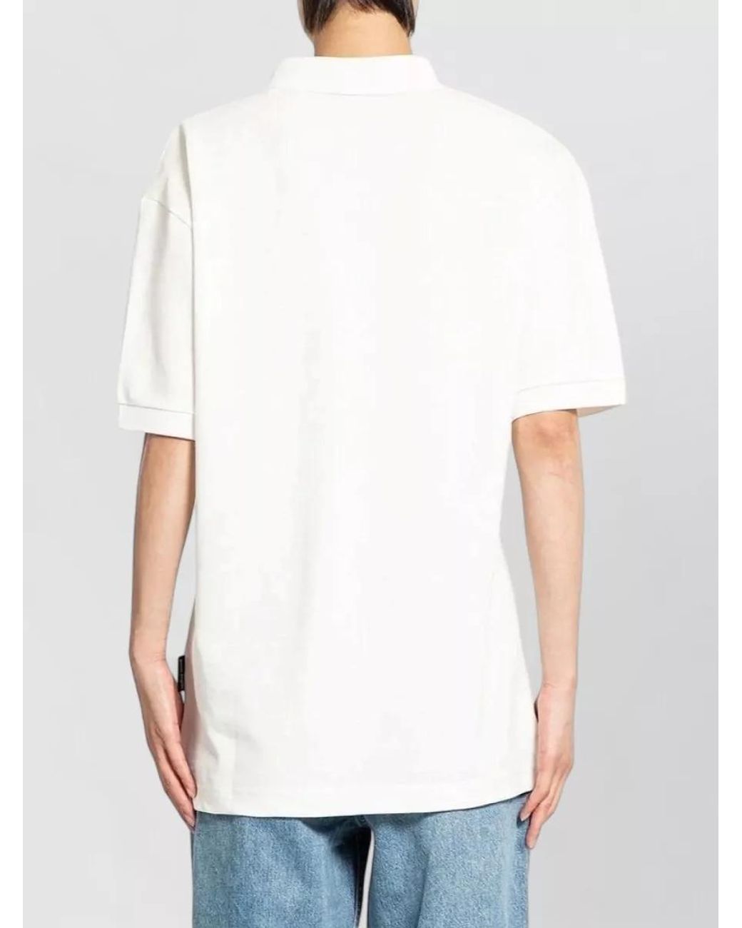 Palm Angels White Cotton Polo Shirt for men