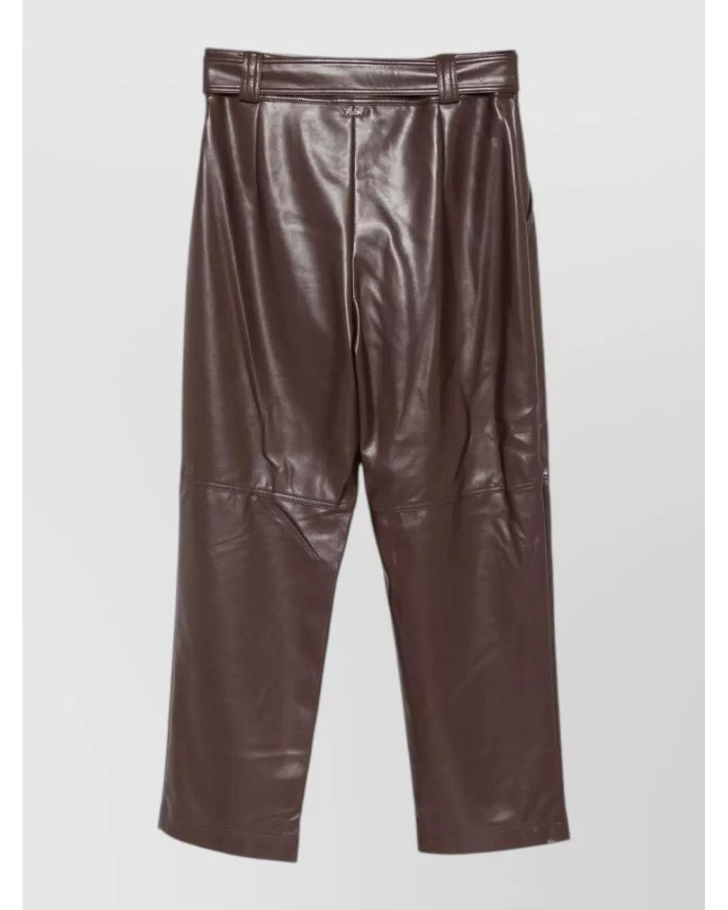 Twinset Gray High-Rise Straight-Leg Trousers