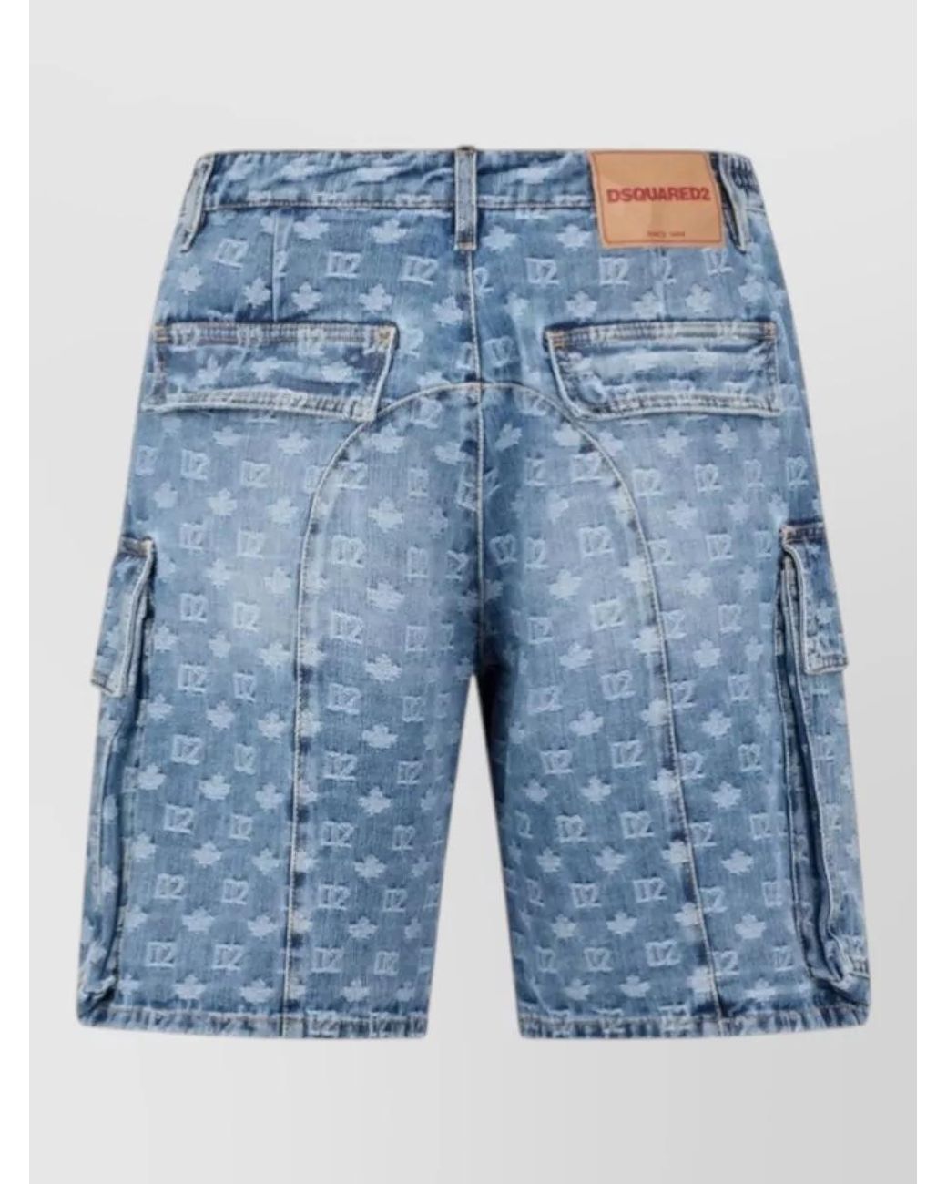 DSquared² Blue Cotton Cargo Shorts for men