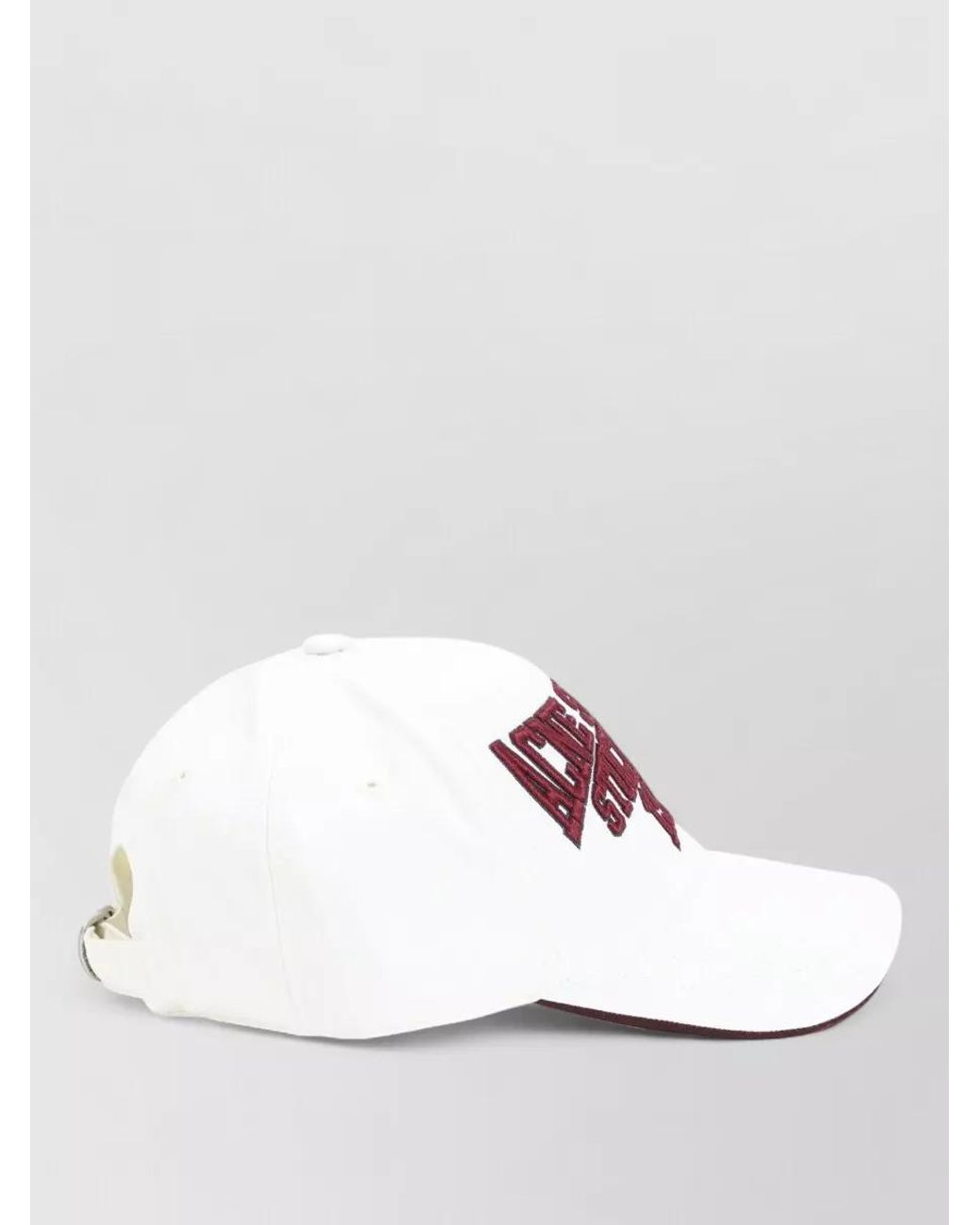 Acne White Cotton Baseball Cap