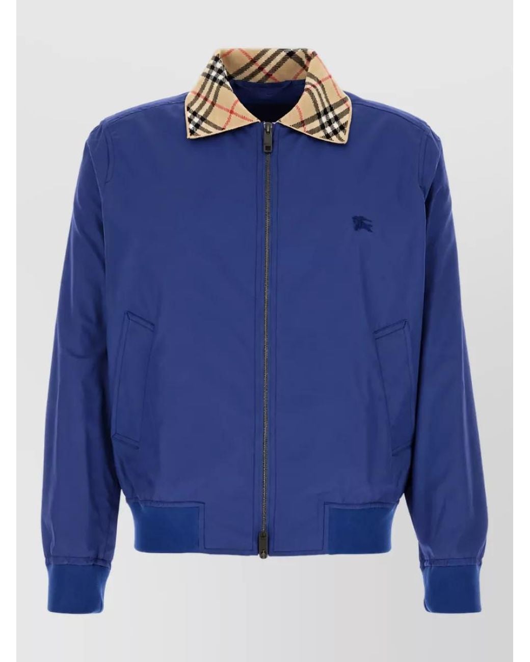 Burberry Blue Cotton Jacket for men