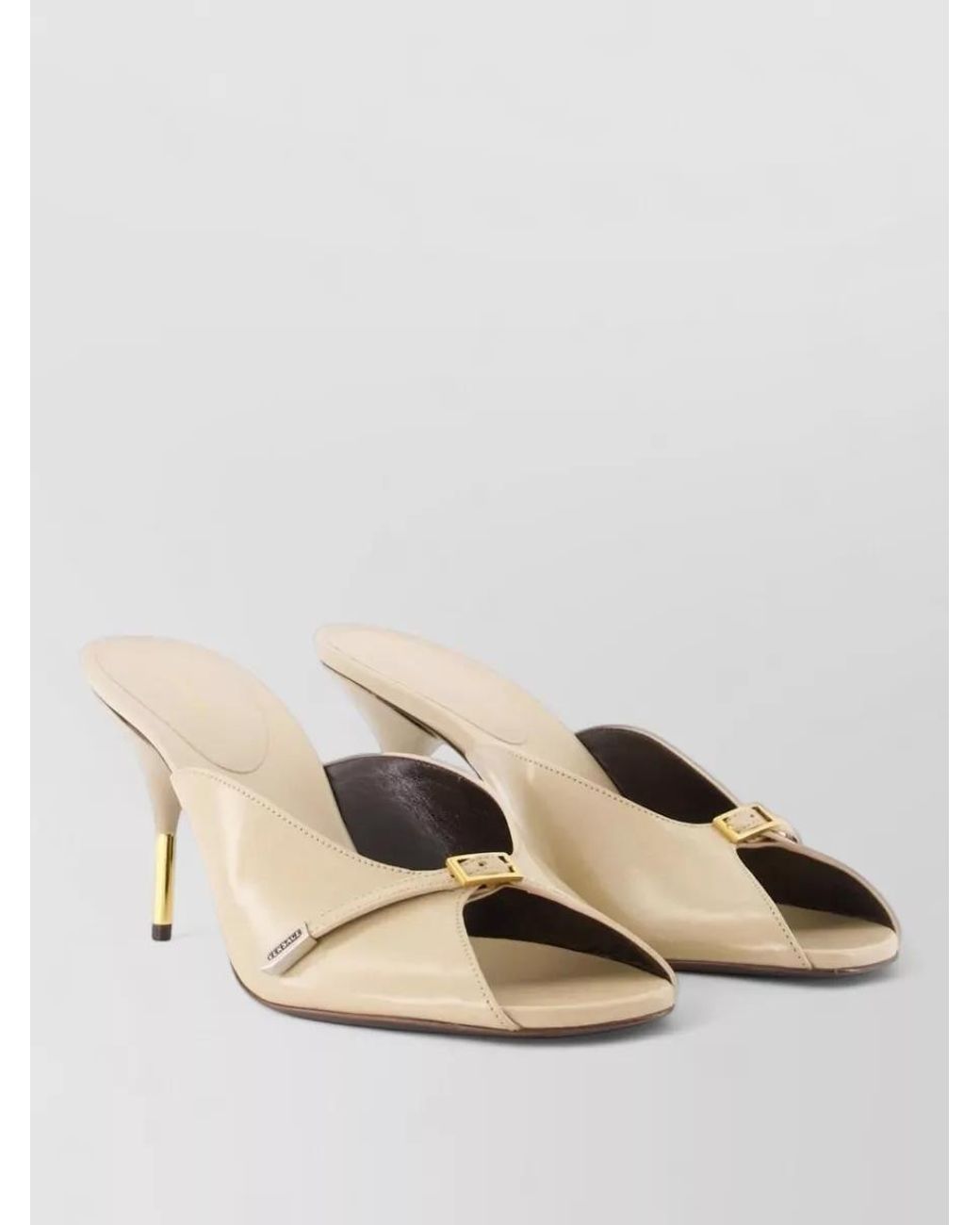 Versace Natural Leather Mules