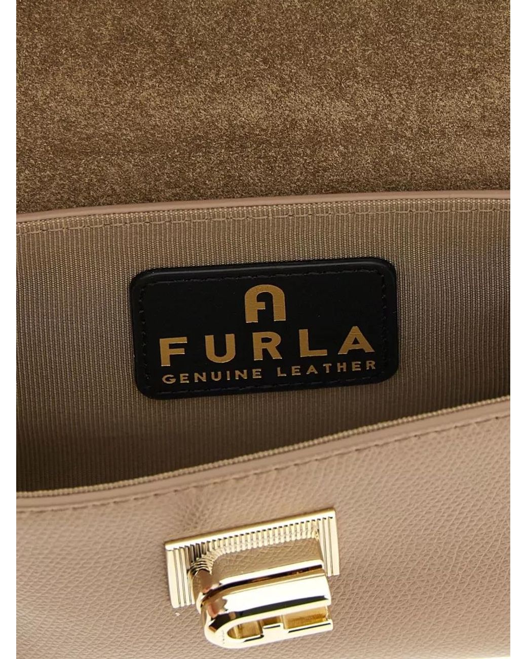 Furla Natural 1927 Mini Leather Shoulder Bag