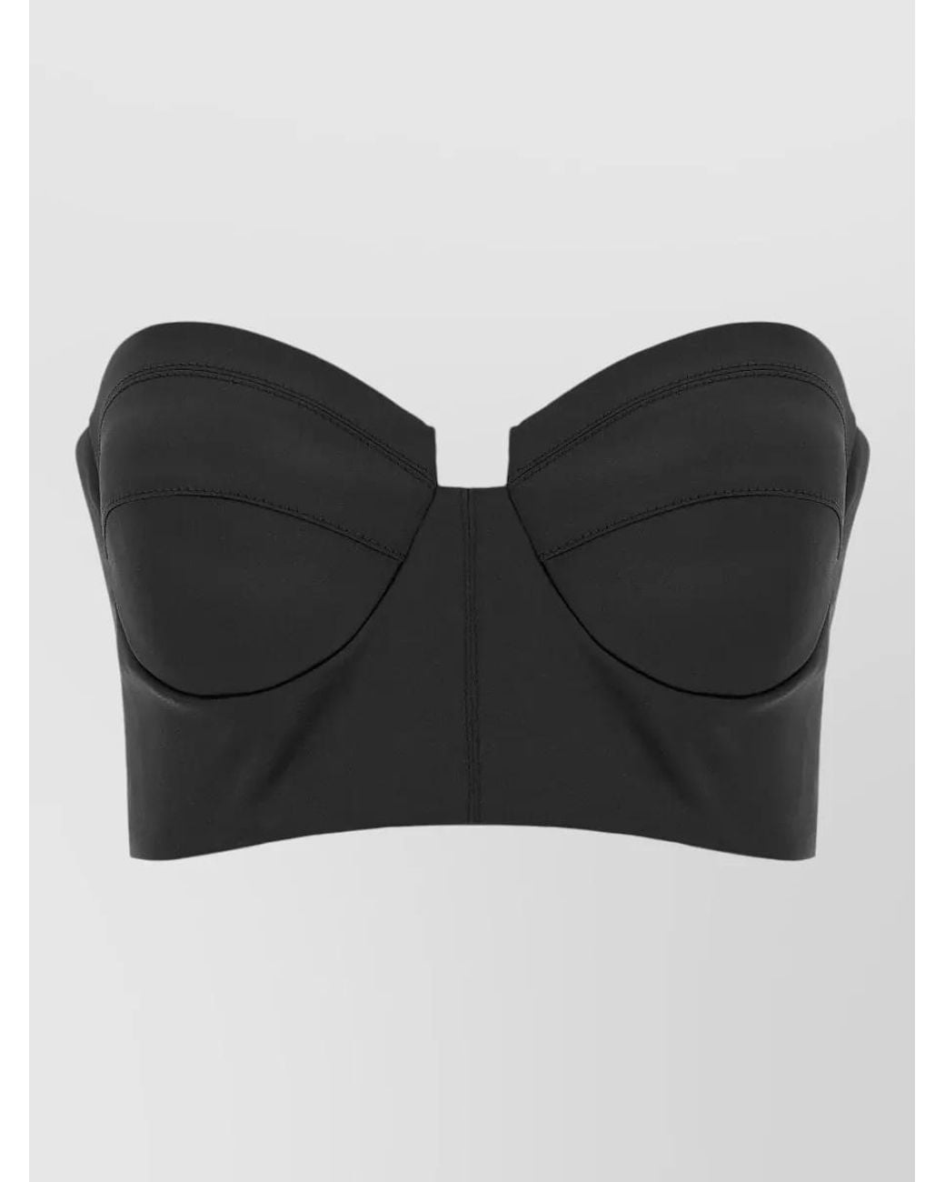 Elisabetta Franchi Black Off-Shoulder Sweetheart Bustier Top